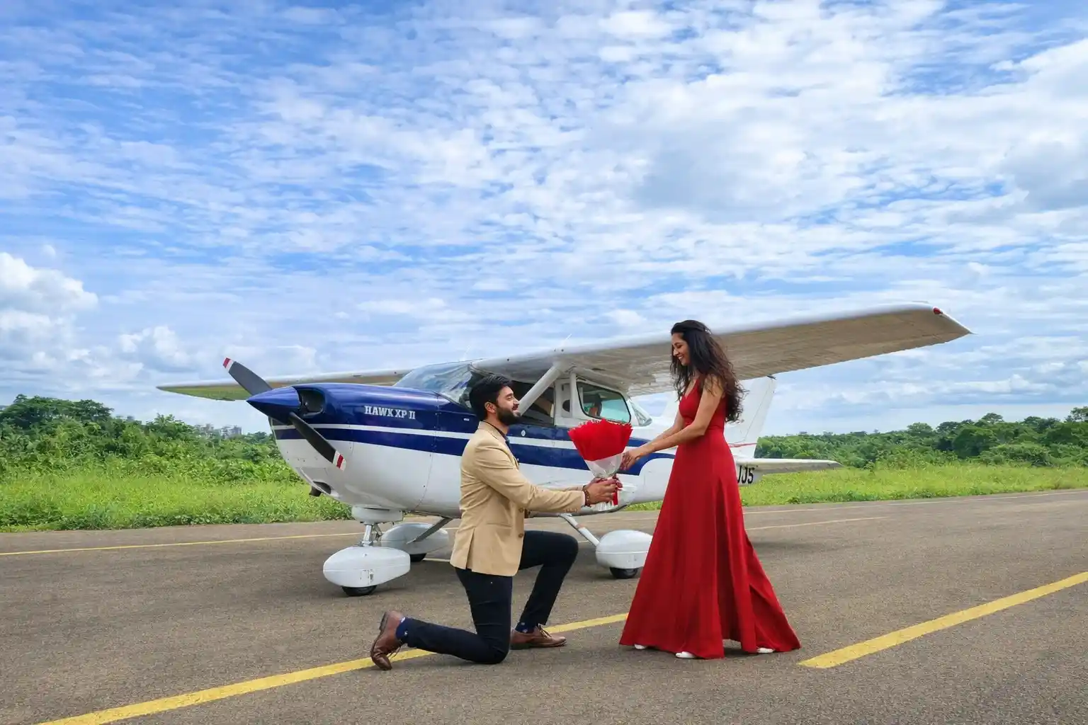 Propose in a Plane at BB Flying Charters, Vile Parle