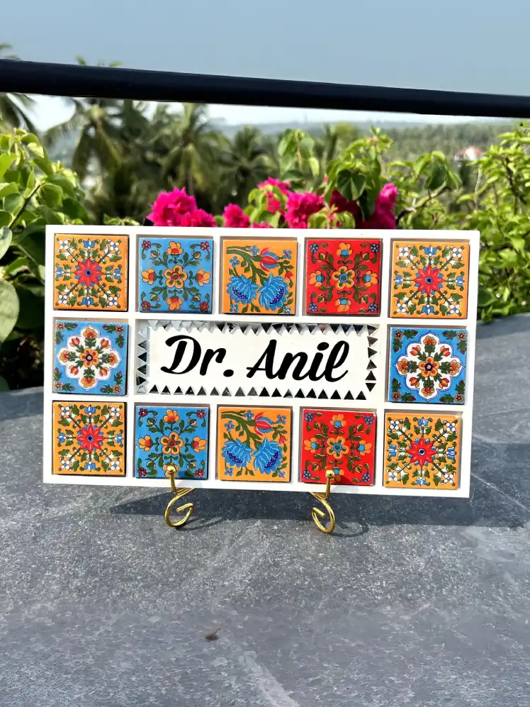 Mosaic Tiles DIY Desk-plate Workshop at Artimize in Vile Parle, Mumbai Suburban