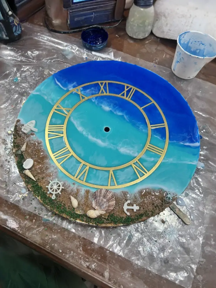 Resin Art Wall Clock Workshop at Artimize in Vile Parle, Mumbai Suburban