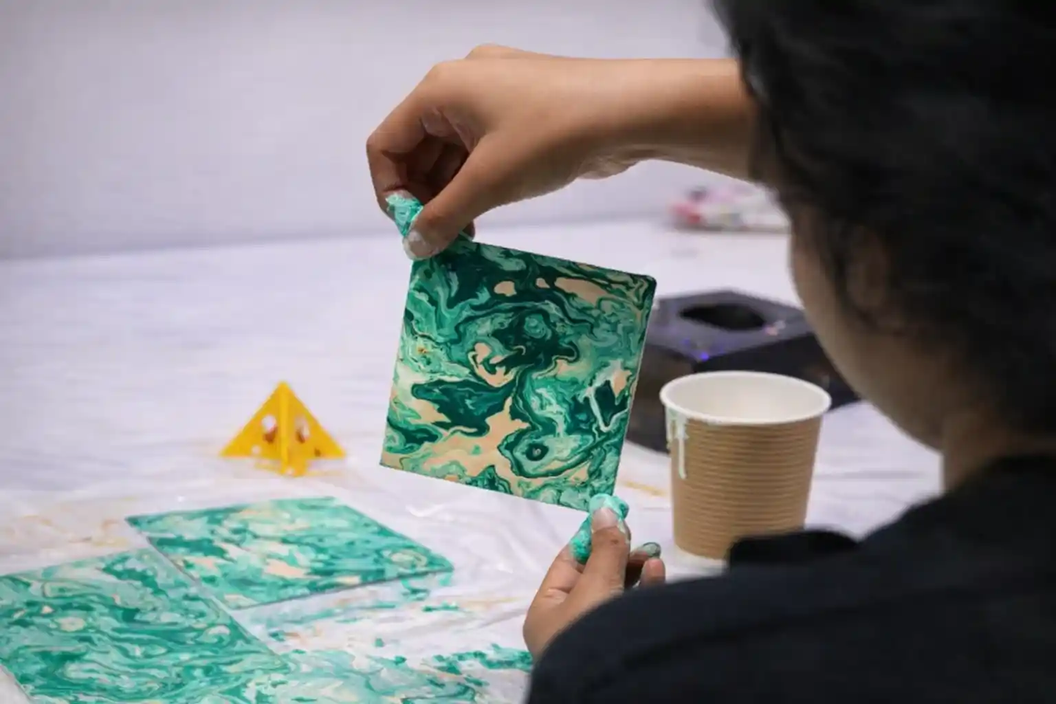 Fluid Pour at Paintbooth Studio, Juhu
