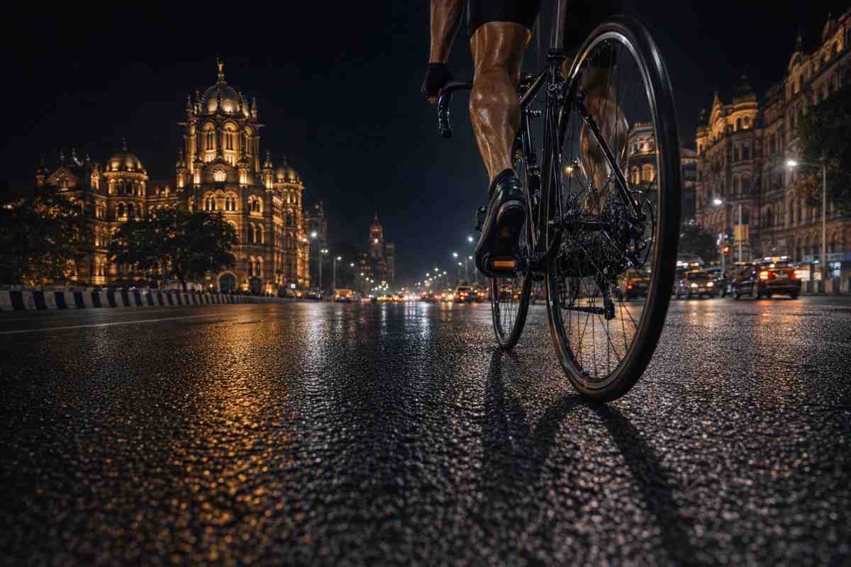 Midnight Cycling at Mumbai Travel Club, Colaba