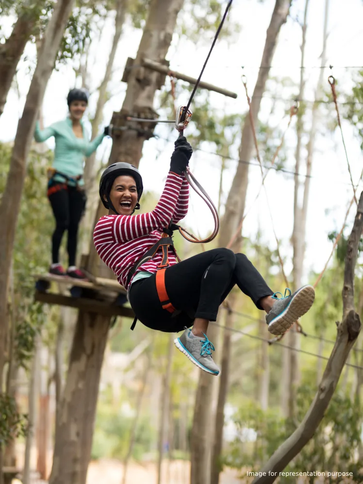 400 Metre Zipline Experience at Fountain City Waterpark Vasai - Photo 3