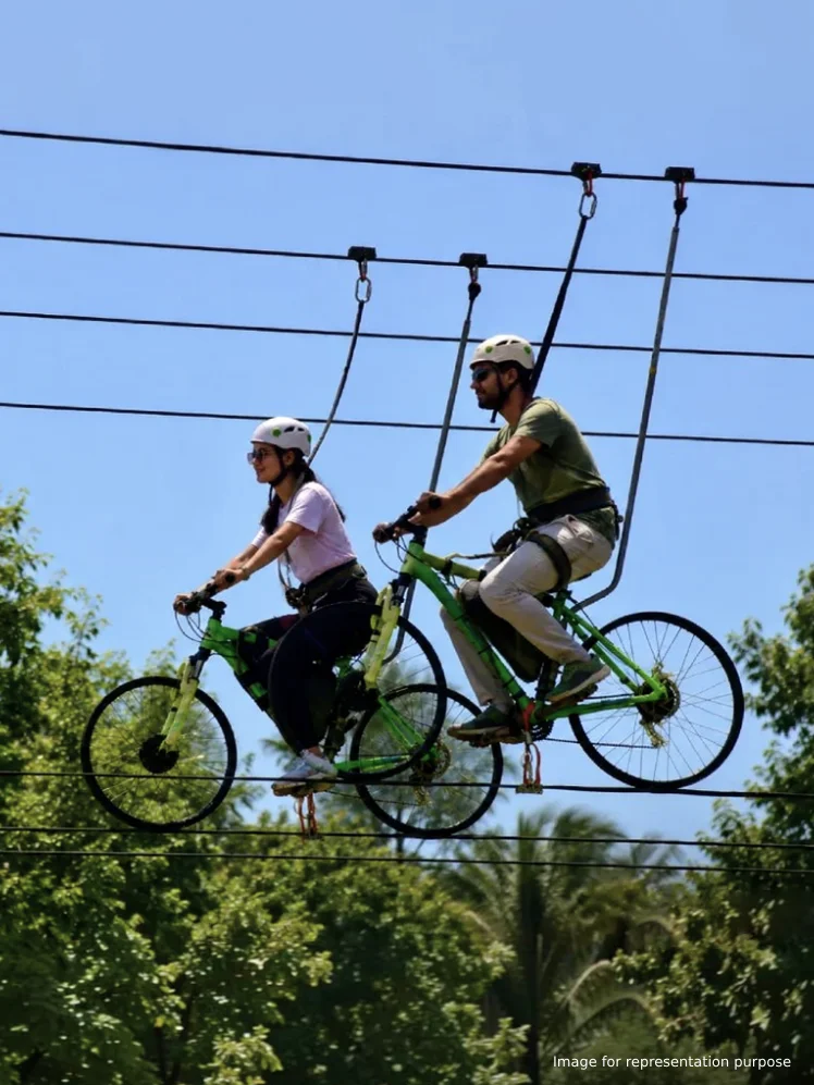 Zipline And Sky Cycling at Fountain City Waterpark Vasai - Photo 3