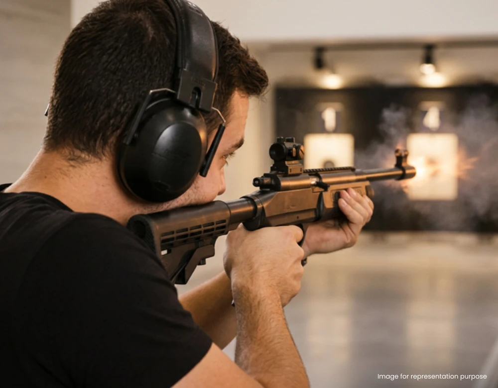 Rifle Target Shooting at Champions Shooting Range, Chembur