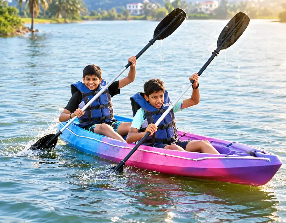 Guided Kayak Tour at Entartica Sea World, Alibaug