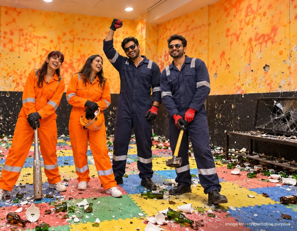Wreckzilla Smash Room Challenge at Rage Room, Andheri East