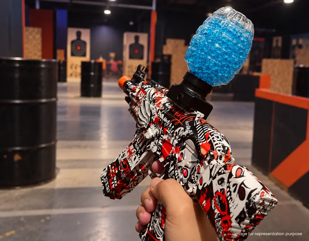 Kids Gel Blaster Shooting at AirSoft India Sports Arena, Goregaon