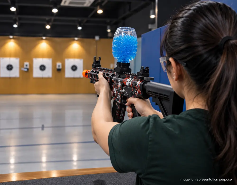 Kids Gel Blaster Shooting at AirSoft India Sports Arena, Goregaon